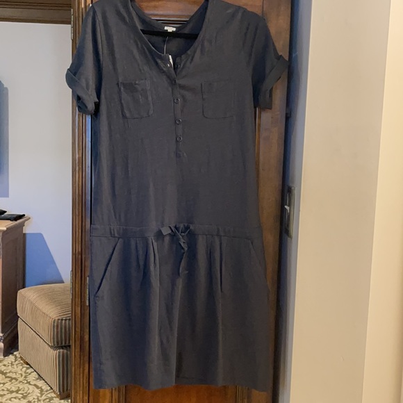 J Crew Black Cotton T Shirt Dress M NWT - Picture 7 of 9